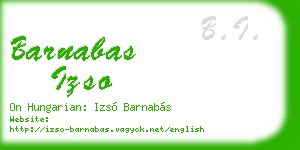 barnabas izso business card